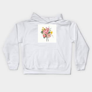 flowers bouquet vector painting Kids Hoodie